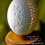 Dekoratorzy, Jajka Wielkanocne 2018 - Ażurowa pisanka strusia - rzeźbione jajko - żonkile