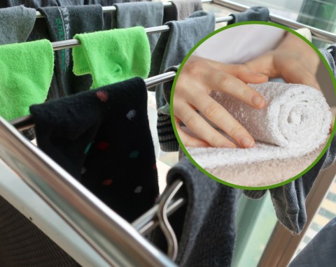 Jak szybko wysuszyć pranie zimą? Wypróbuj metodę burrito