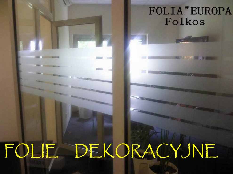 Pozostałe, Folie Dekoracyjne na szyby- Dekoracje okienne - Europa- Folia dekoracyjna Folkos- 4,5 x 1 cm