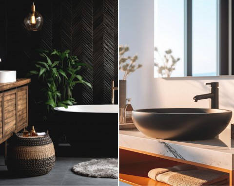 Łazienka z czarną ceramiką – czy to dobry wybór? Jak dbać o czarne WC, umywalkę i wannę