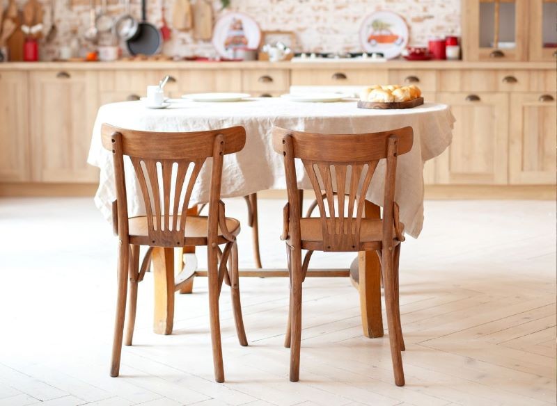 Swojska kuchnia w stylu cottagecore.