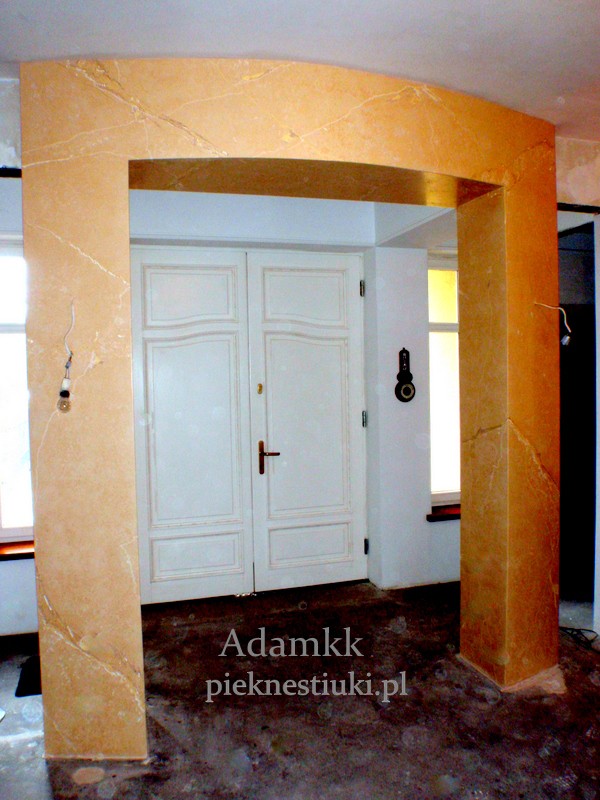 Dekoratorzy, Adamkk Stucco Marmo.Stiuk fantastico i fantazyjny slab. - Detal architektoniczny w stiuku marmurowym.Adamkk Stucco Marmo pieknestiuki.pl