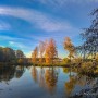 Podróże, Poniatowa jesień - Poniatowa , jeden ze stawów - foto. Bogusława Goleń