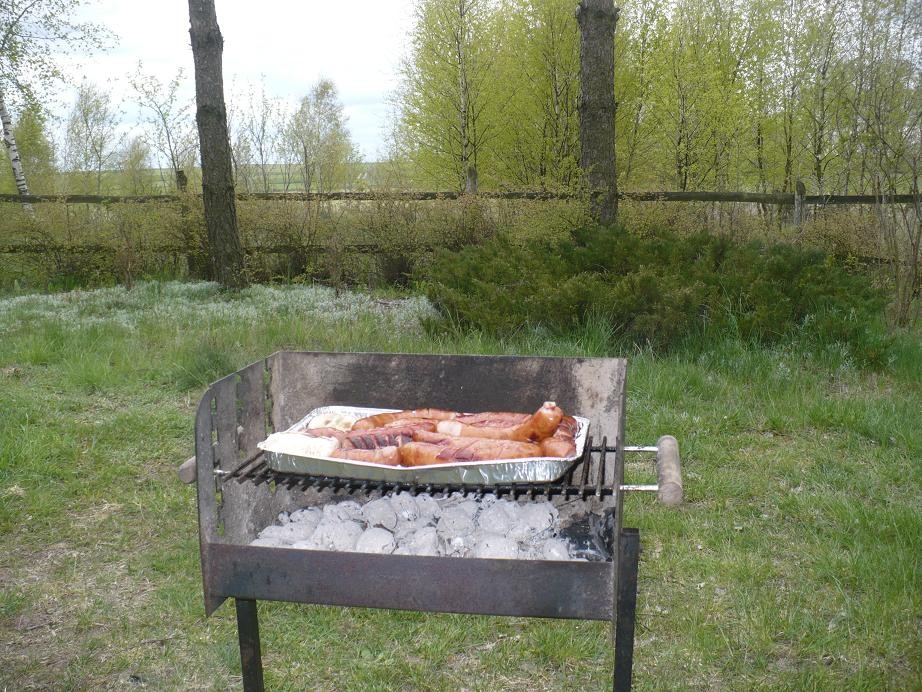 Pozostałe, Wsi spokojna .............. - ...............i pieką się kiełbaski na grillu............