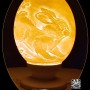 Sypialnia, Lampka nocna - strusie jajko rzeźbione - Zajączek Wielkanocny - lampka - strusie jajko