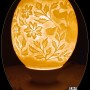 Sypialnia, Lampka nocna - strusie jajko rzeźbione - Lampa - Zając Wielkanocny