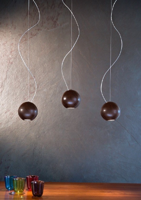 Oświetlenie, Nowości w oświetleniu!!! LINEA LIGHT MA&DE /Materials & Design/ - PELOTA lampa wisząca w wersji wenge 