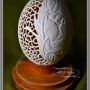 Dekoratorzy, Egg art - Pisanka strusia Tulipany - Bogusława Justyna Goleń - Tulipany pisanka rzeźbiona - Bogusława Justyna Goleń