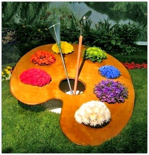 Pozostałe, Kilka Pomysłów  na dekoracje ogrodów. - ...jak dla mnie najbardziej oryginalny pomysł "paleta barw"