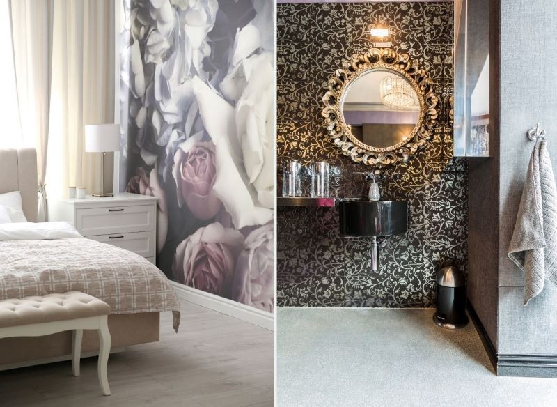 Tapeta pozwala wyeksponować wybraną część pomieszczenia.