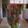 Pozostałe, Dekoracje,kompozycje w salonie - moje ulubione tulipany i galazki czeresni