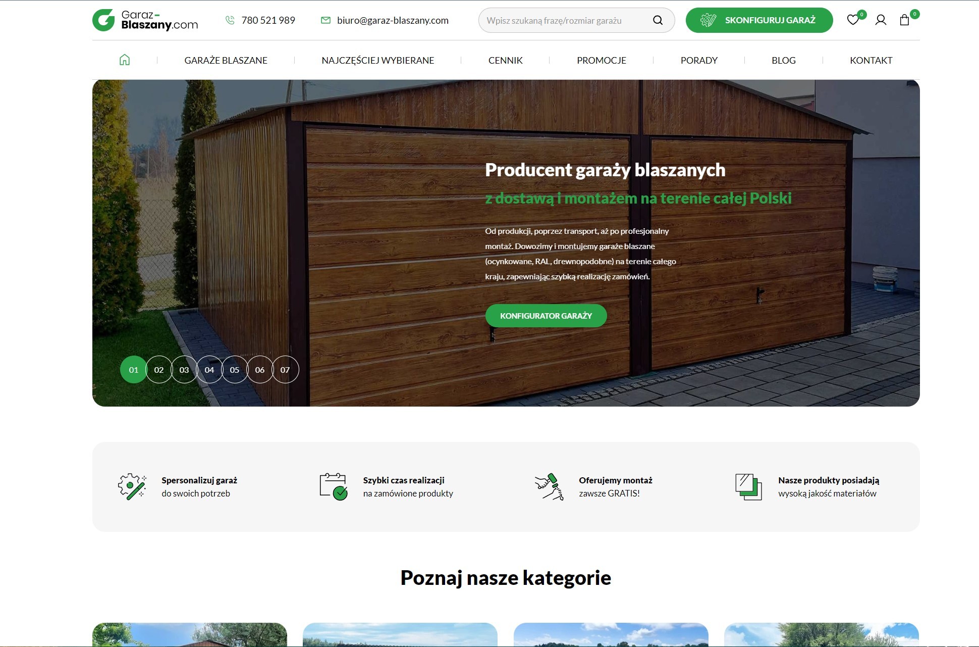 garaz-blaszany.com / materiały promocyjne