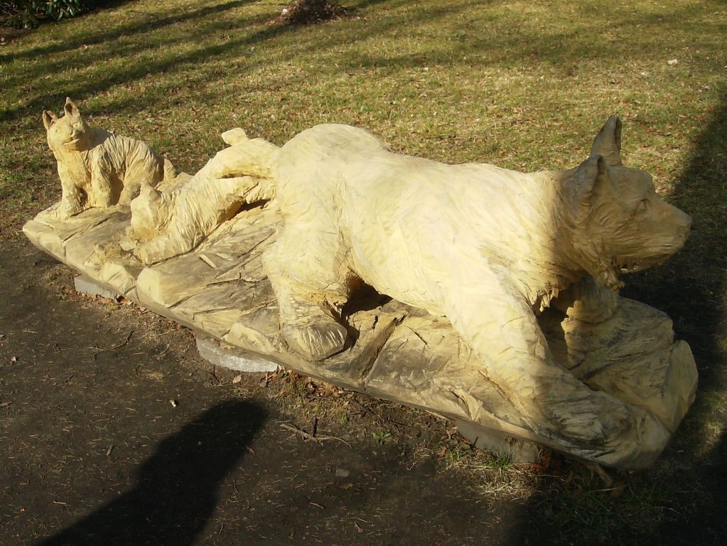 Wizualizacje, RZEŹBY w PARKU KURACYJNYM  - USTROŃ - Park - Luty