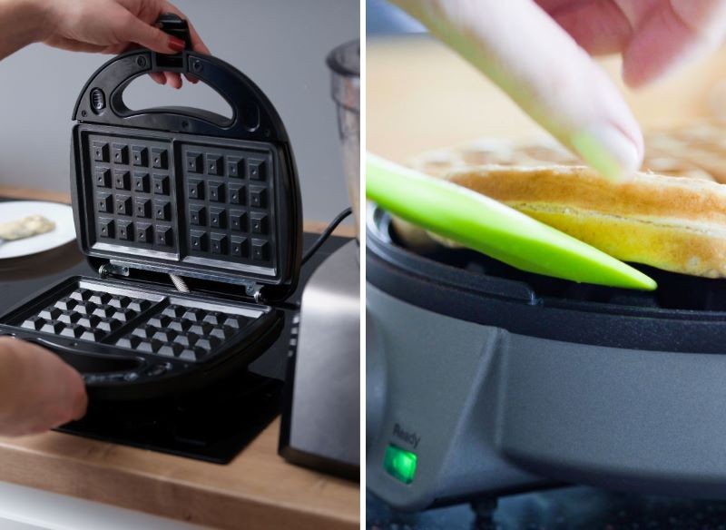 Z czystej gofrownicy łatwiej zdjąć porcję świeżych gofrów.