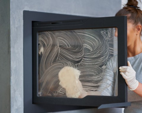 Szyba kominka będzie lśniła jak nowa. To najlepszy patent na czyszczenie jaki znam