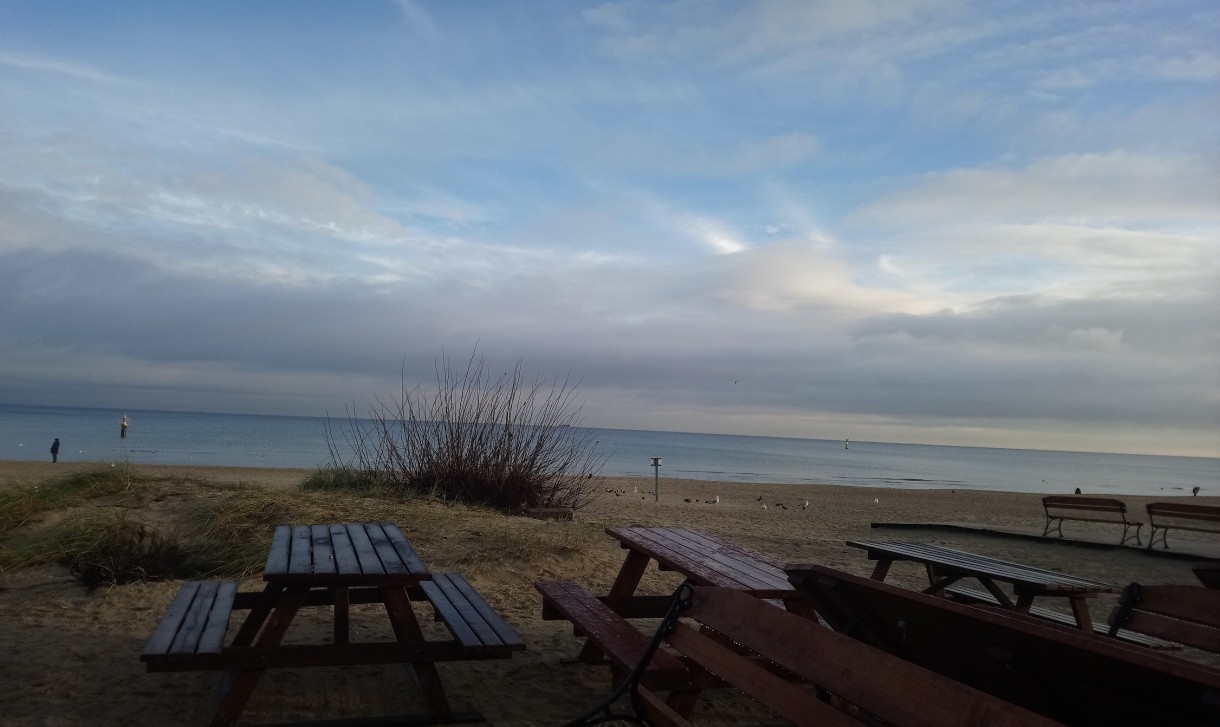 Dekoracje, Grudniowa..................... - .................i słońce na plaży...............