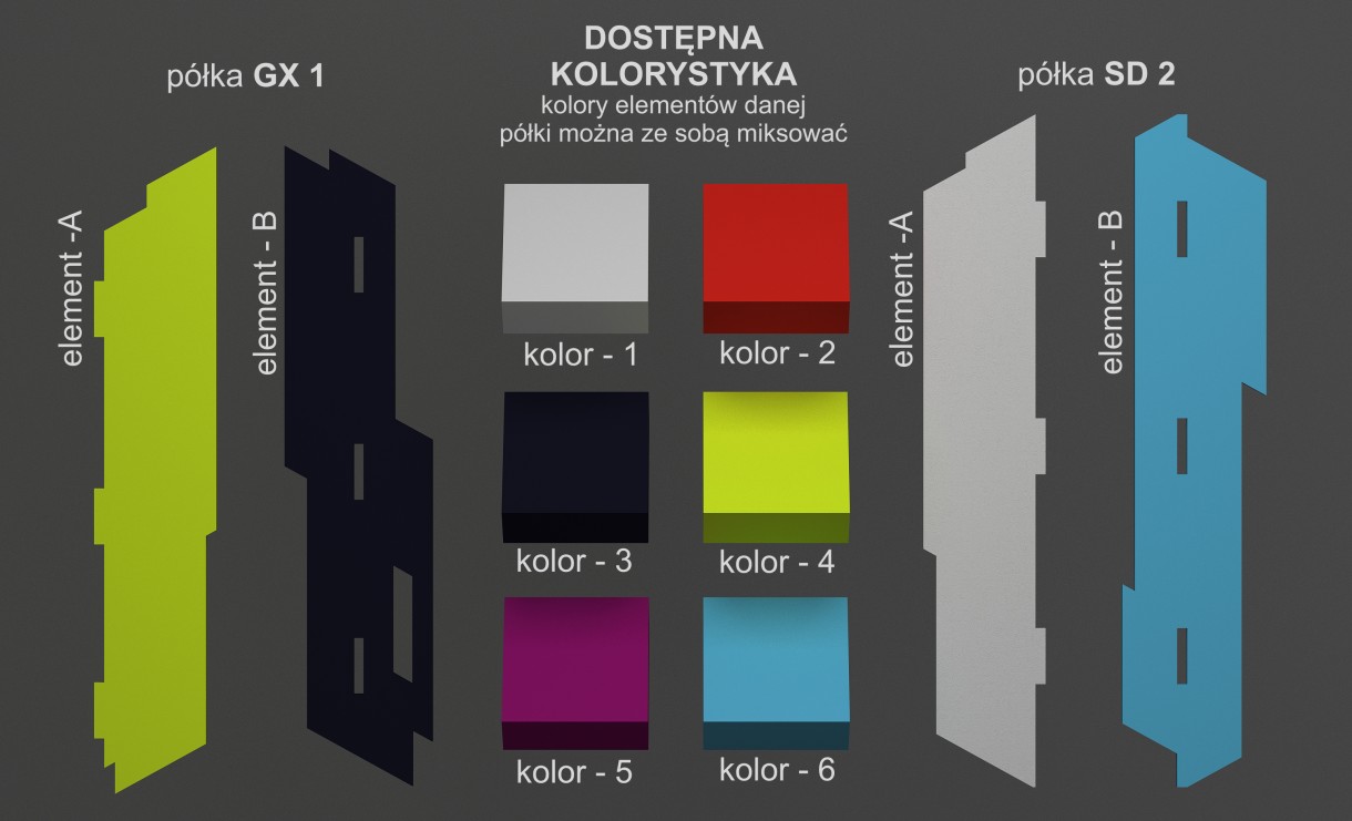 Gabinet, Półki do pokoju gamingowego od Desibox - Desibox.pl - półki do pokoju gamingowego