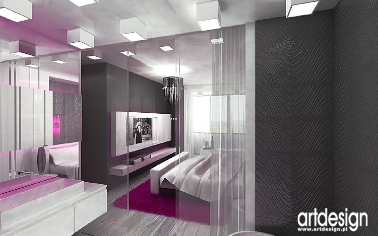 Pozostałe, apartament Katowice - projektowanie wnętrza luksusowej sypialni