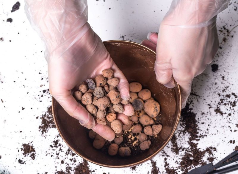 Wielkość keramzytu dobieramy pod kątem rozmiaru doniczki.