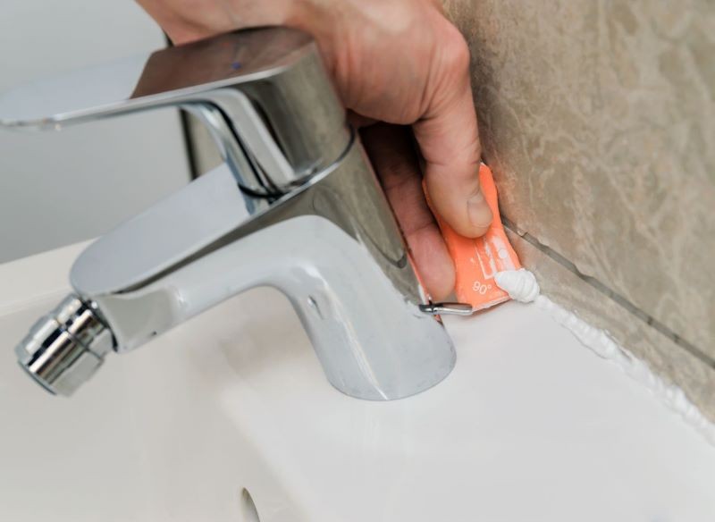 Czasem jedyne, co pozostaje, to wymiana silikonu wokół wanny lub brodzika.