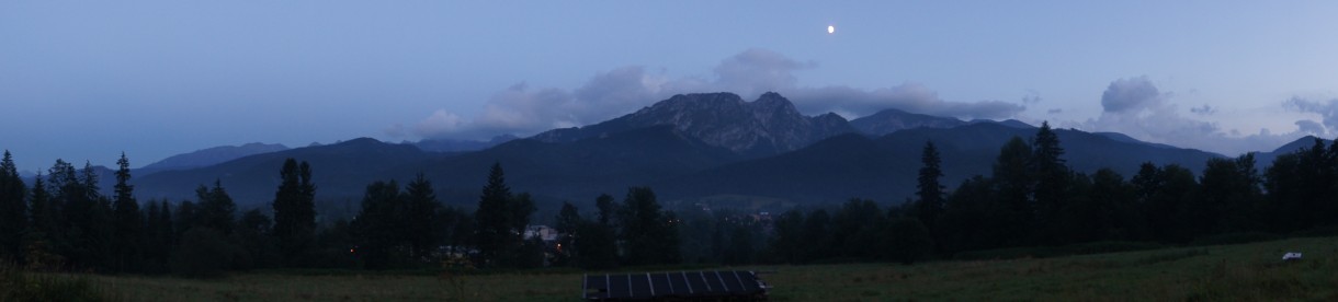 Pozostałe, Wyprawa na Bystrą i Błyszcz Tatry Zachodnie - ... gdy już wracaliśmy księżyc świecił ...a Giewont prezentował się majestatycznie...