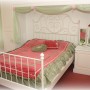 Sypialnia, POKÓJ ANETY ......zielono-biało-różowy! - łóżko księżniczki przykryte kapą - moja ręczna praca! Nad łóżkiem upięłam z organzy taki niby baldachim