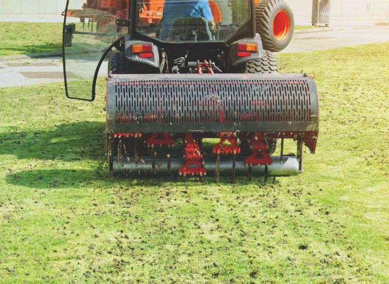 W przypadku dużych trawników najlepiej sprawdzą się aeratory mechaniczne.