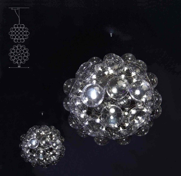 Oświetlenie, Dmuchane lampy czyli Polski Design PUFF-BUFF - BUBBLES STAR lampa wisząca