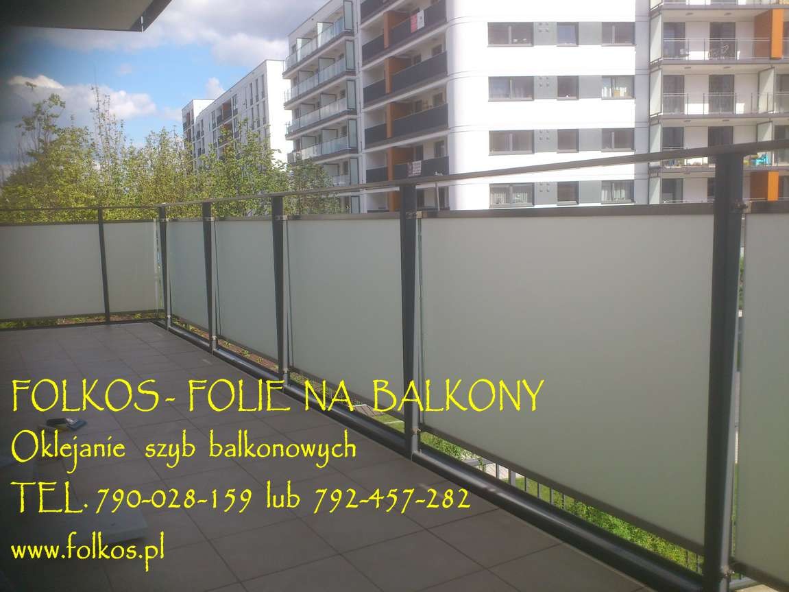 Pozostałe, Folie na szyby Balkonowe- Folkos - folie na balkon