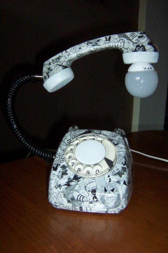 Oświetlenie, Stary telefon-lampka