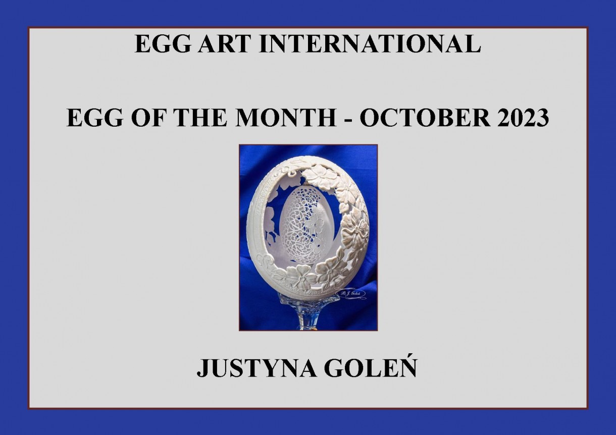 Pozostałe, Moje pisanki ażurki - Thank you very much for the wonderful recognition of my work. I am very touched and happy. This is already my another work awarded as egg of the month 