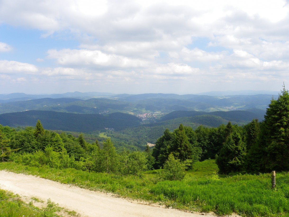 Pozostałe, Wakacje w Beskidach - Widok z Jaworzyny Krynickiej