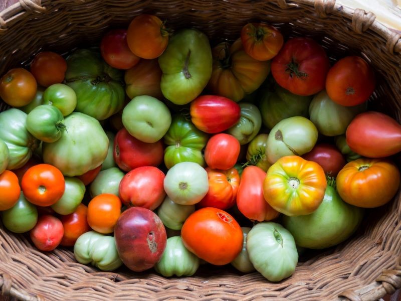 Niedojrzałe pomidory lepiej zerwać z krzaka za wcześnie, niż ryzykować, że przemarzną.