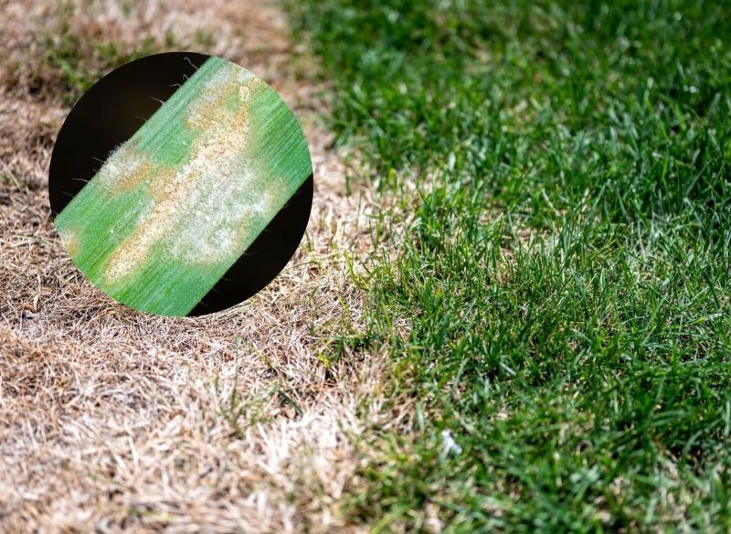 Zaatakowane mączniakiem źdźbła traw wyglądają na posypane mąką.