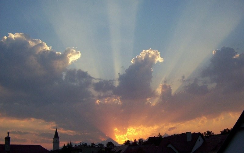 Pozostałe, SŁOWACKIE TATRY MOIM OKIEM - Zachod słońca nad Vrbowem