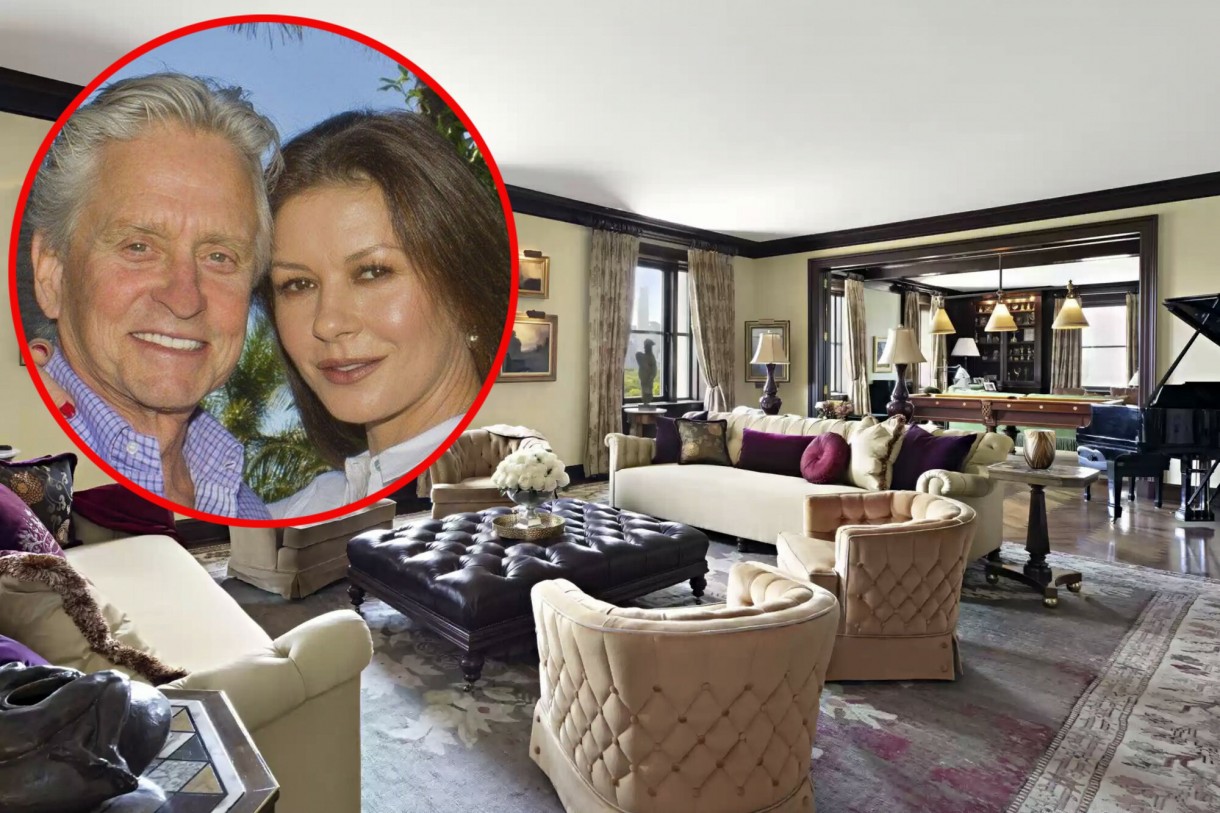 Domy sław, Michael Douglas i Catherine Zeta-Jones sprzedają apartament - Michael Douglas i Catherine Zeta-Jones sprzedają swój nowojorski penthouse za 21,5 miliona dolarów. 

Fot. Streeteasy via The Grosby Group/Grosby Group/East News