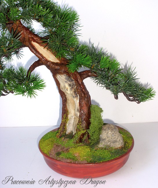 Rośliny, Sztuczne drzewko bonsai Bonsai Zokei w stylu Shakan - Sztuczne drzewko bonsai w stylu Shakan (bonsai zokei)